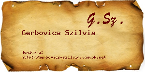 Gerbovics Szilvia névjegykártya