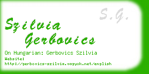 szilvia gerbovics business card